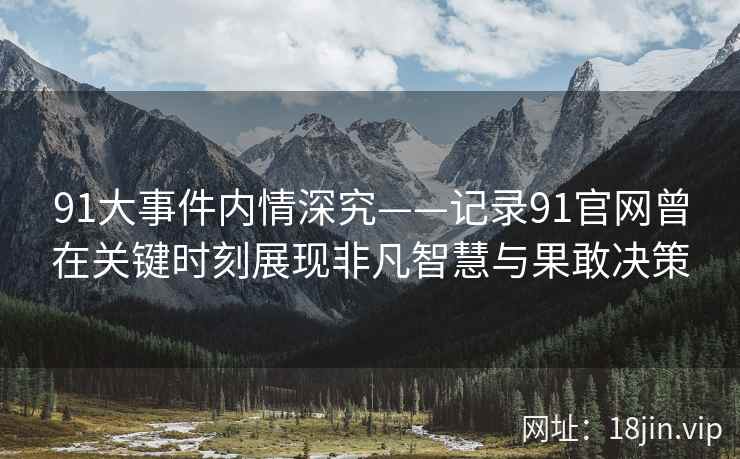 91大事件内情深究——记录91官网曾在关键时刻展现非凡智慧与果敢决策