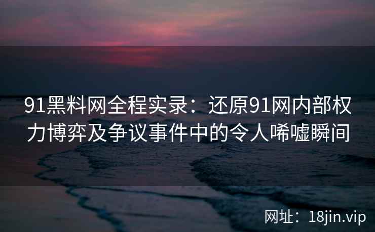 91黑料网全程实录：还原91网内部权力博弈及争议事件中的令人唏嘘瞬间